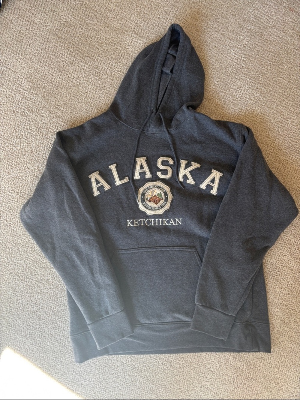 Alaska Ketchikan Charcoal Pullover Hoodie